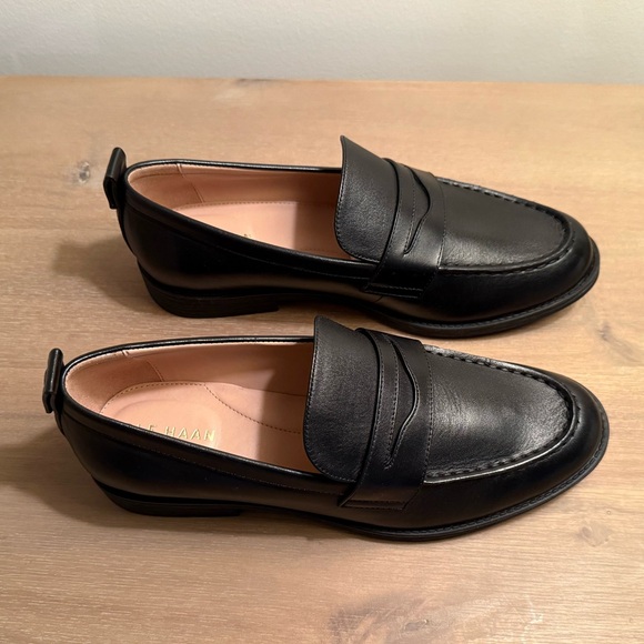 Cole Haan Black Leather Loafers - Picture 1 of 6